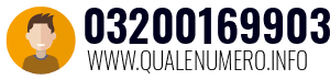 Numero di telefono 03200169903 03200169903