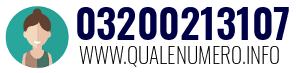 Numero di telefono 03200213107 03200213107