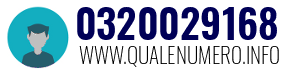 Numero di telefono 0320029168 0320029168