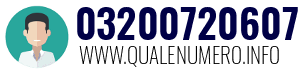 Numero di telefono 03200720607 03200720607