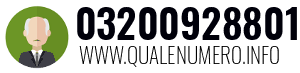 Numero di telefono 03200928801 03200928801