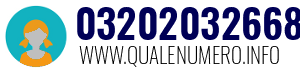 Numero di telefono 03202032668 03202032668