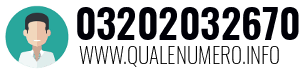 Numero di telefono 03202032670 03202032670