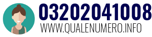 Numero di telefono 03202041008 03202041008