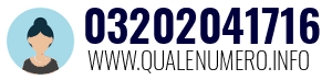 Numero di telefono 03202041716 03202041716