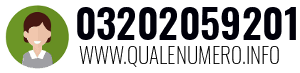 Numero di telefono 03202059201 03202059201