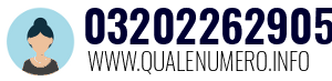 Numero di telefono 03202262905 03202262905