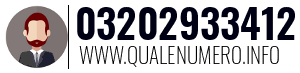 Numero di telefono 03202933412 03202933412