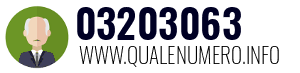 Numero di telefono 03203063 03203063