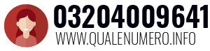 Numero di telefono 03204009641 03204009641