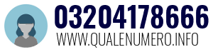 Numero di telefono 03204178666 03204178666