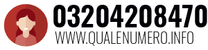 Numero di telefono 03204208470 03204208470