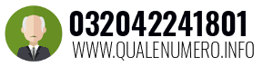 Numero di telefono 032042241801 032042241801