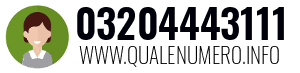 Numero di telefono 03204443111 03204443111