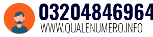 Numero di telefono 03204846964 03204846964