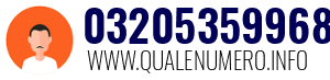 Numero di telefono 03205359968 03205359968