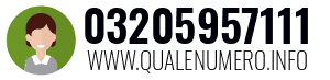 Numero di telefono 03205957111 03205957111