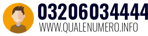 Numero di telefono 03206034444 03206034444