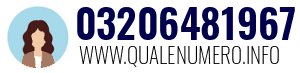 Numero di telefono 03206481967 03206481967