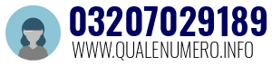 Numero di telefono 03207029189 03207029189