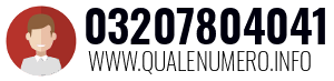 Numero di telefono 03207804041 03207804041