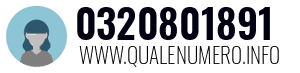 Numero di telefono 0320801891 0320801891