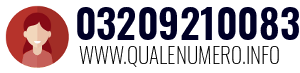 Numero di telefono 03209210083 03209210083