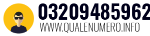 Numero di telefono 03209485962 03209485962