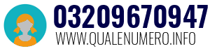 Numero di telefono 03209670947 03209670947