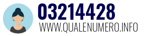Numero di telefono 03214428 03214428