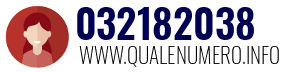 Numero di telefono 032182038 032182038