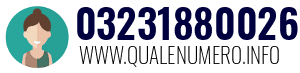 Numero di telefono 03231880026 03231880026