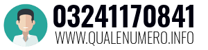 Numero di telefono 03241170841 03241170841
