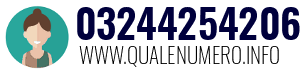 Numero di telefono 03244254206 03244254206