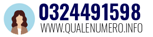 Numero di telefono 0324491598 0324491598