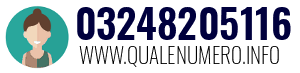 Numero di telefono 03248205116 03248205116