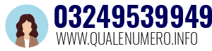 Numero di telefono 03249539949 03249539949