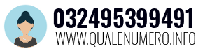 Numero di telefono 032495399491 032495399491