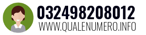Numero di telefono 032498208012 032498208012