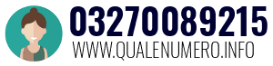 Numero di telefono 03270089215 03270089215