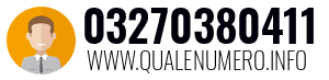 Numero di telefono 03270380411 03270380411