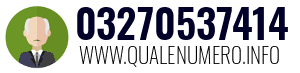 Numero di telefono 03270537414 03270537414