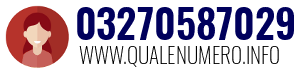 Numero di telefono 03270587029 03270587029