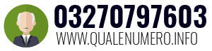 Numero di telefono 03270797603 03270797603