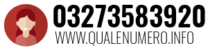 Numero di telefono 03273583920 03273583920