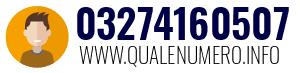 Numero di telefono 03274160507 03274160507