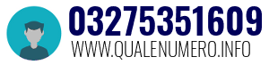 Numero di telefono 03275351609 03275351609