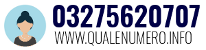 Numero di telefono 03275620707 03275620707