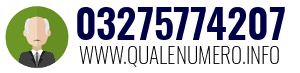 Numero di telefono 03275774207 03275774207