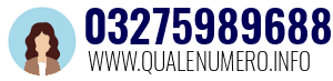 Numero di telefono 03275989688 03275989688